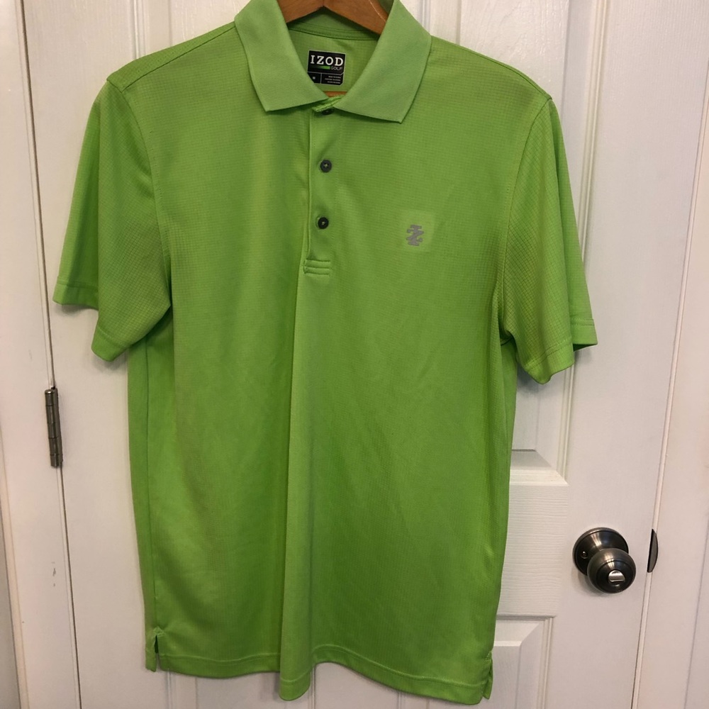 Izod Green Golf Shirt Size M
